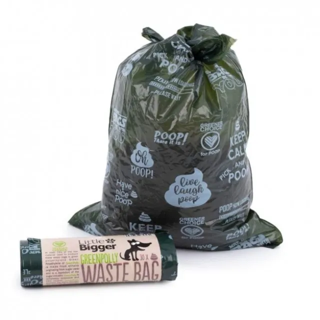 Little&Bigger Bajspåse Green Polly med Handtag