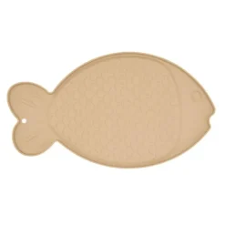Little&Bigger Dinner Time Underlägg i Silikon Fisk Beige 44 x 25 cm