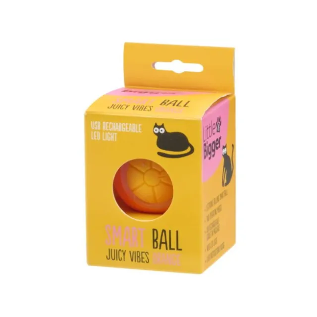 Little&Bigger Juicy Vibes Rullande Kattboll Apelsin 3,8 cm