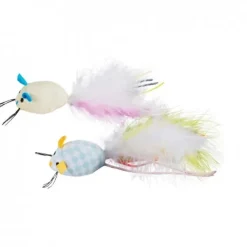 Little&Bigger Kitten Basics Partymöss med Fjädrar 2-pack
