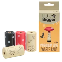 Little&Bigger Mushroom Love Bajspåsar 4 x 15 st