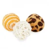 Little&Bigger Pure Purr Bollar 3-pack Leopardmönstard
