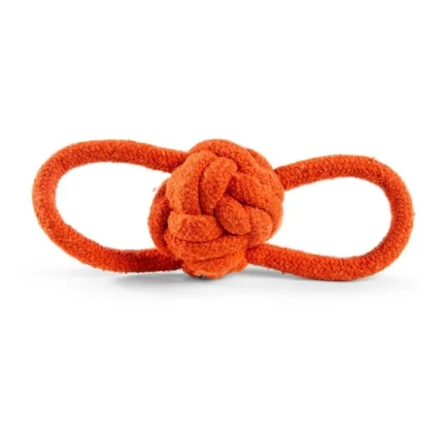 Little&Bigger Recycled Cotton Repboll med Öglor Orange
