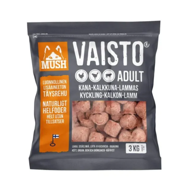 Mush Vaisto Grå Kalkon, Kyckling & Lamm 3 kg