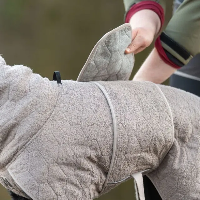 Non-stop Dogwear Drying Coat Badrock till Hund Beige