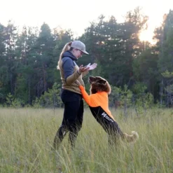 Non-stop Dogwear Protector Hundoverall för Tikar Svart & Orange