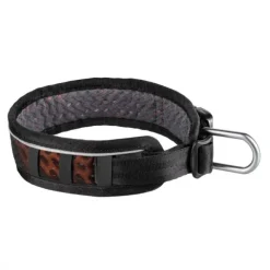 Non-stop Dogwear Rock Justerbart Hundhalsband Svart/Orange