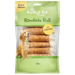 Perfect Pet Rawhide Tuggrulle Chicken Wrap 18 cm 15-pack