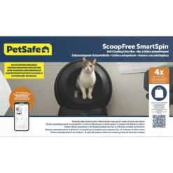 PetSafe SmartSpin Självrensande Kattlåda Svart