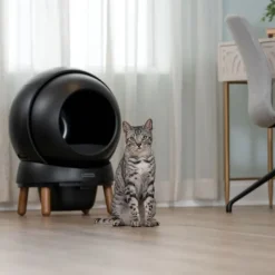 PetSafe SmartSpin Självrensande Kattlåda Svart