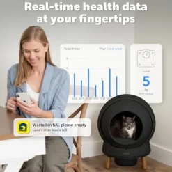 PetSafe SmartSpin Självrensande Kattlåda Svart