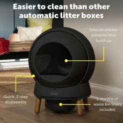 PetSafe SmartSpin Självrensande Kattlåda Svart
