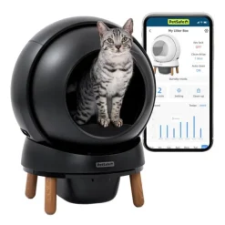 PetSafe SmartSpin Självrensande Kattlåda Svart
