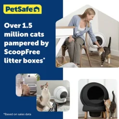 PetSafe SmartSpin Självrensande Kattlåda Svart