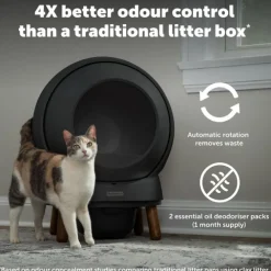 PetSafe SmartSpin Självrensande Kattlåda Svart