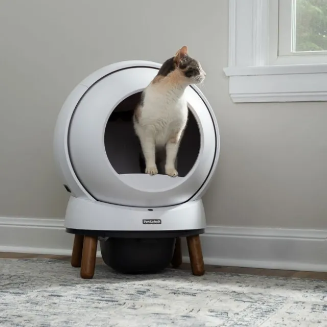 PetSafe SmartSpin Självrensande Kattlåda Vit