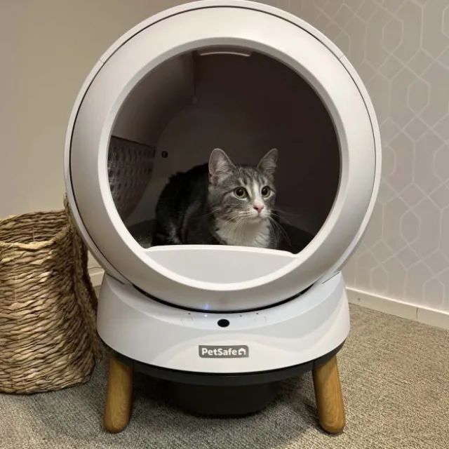 PetSafe SmartSpin Självrensande Kattlåda Vit