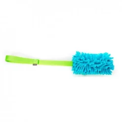 Pro Dog Mop Toy med squeaker, turkos och grön