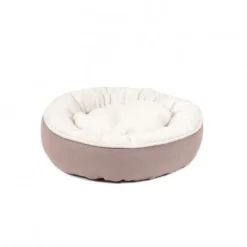 Resploot Sherpa Rund Kattbädd 45 cm Beige