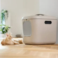 Rotho MyPet Biala Kattlåda med Tak XL Cappuccino