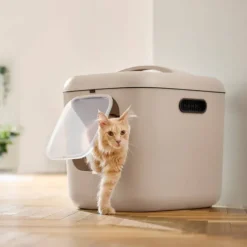 Rotho MyPet Biala Kattlåda med Tak XL Cappuccino