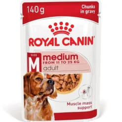Royal Canin Medium Adult Gravy våtfoder för hund 10x140g