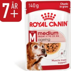 Royal Canin Medium Ageing Gravy våtfoder för hund 10x140g