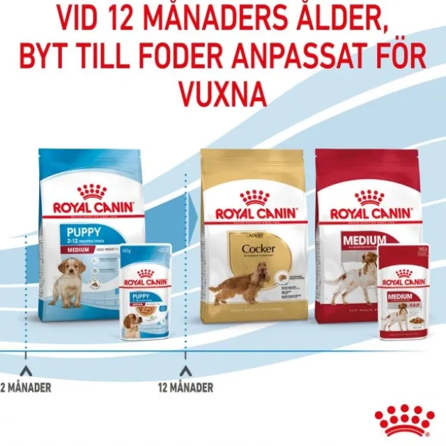 Royal Canin Medium Puppy Gravy våtfoder för hundvalp 10x140g