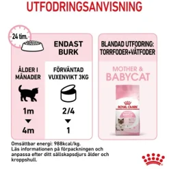 Royal Canin Mother & Babycat mousse våtfoder för katt och kattunge 195 g