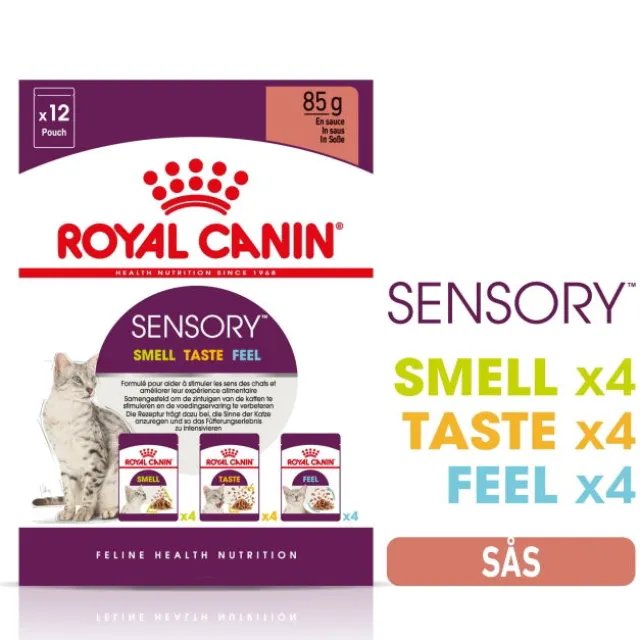 Royal Canin Sensory Mixed Box Gravy Adult våtfoder för katt 12x85 g