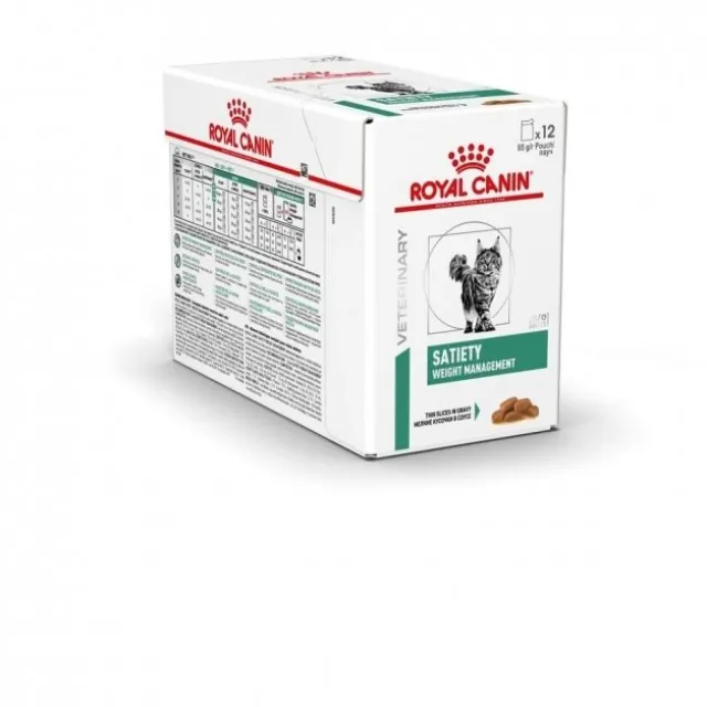 Royal Canin Veterinary Diets Cat Satiety Weight Management Gravy 12x85 g