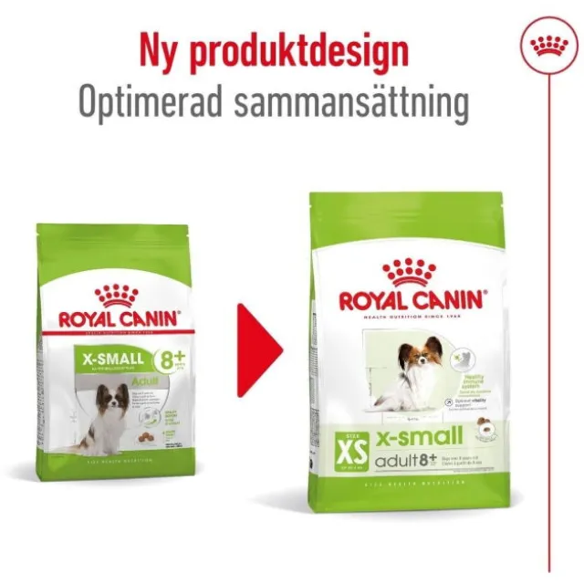 Royal Canin X-Small Adult 8+ torrfoder för hund