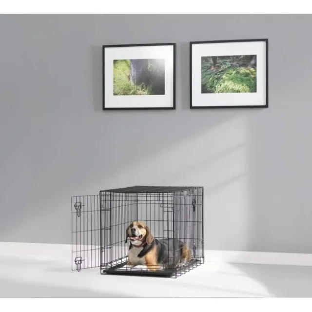Savic Dog Cottage Hundbur Metall Svart