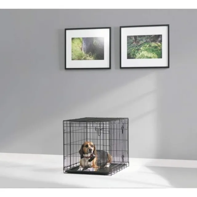 Savic Dog Cottage Hundbur Metall Svart