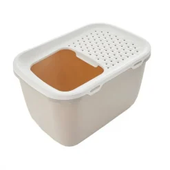 Savic Hop In Giant Kattlåda Vit/Beige 74 x 49,7 x 43 cm