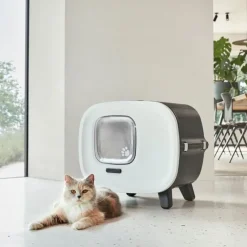 Savic Mira De Luxe Kattlåda Grå/Ljusgrå