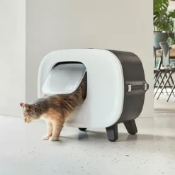 Savic Mira De Luxe Kattlåda Grå/Ljusgrå
