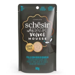 Schesir Cat Adult After Dark Velvet Mousse Chicken & Quail Egg 80 g