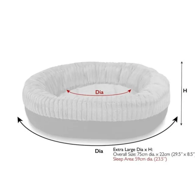 Scruffs Ellen Donut Hundbädd/Kattbädd Grå