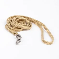 Show Dog Show Lead med silverfärgat lås, beige