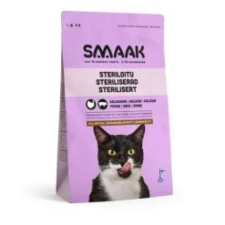 SMAAK Cat Adult Spannmålsfri Steriliserad Kalkon & Gris