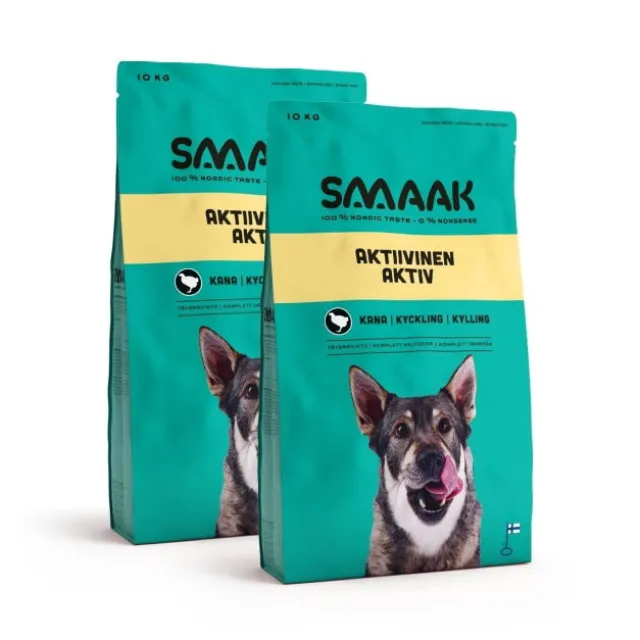 SMAAK Dog Adult Aktiv Kyckling 2 x 10 kg