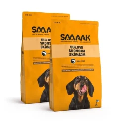 SMAAK Dog Adult Spannmålsfri Skonsam Fisk 2 x 10 kg