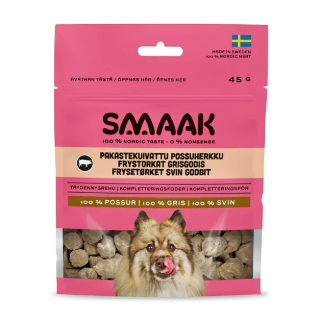 SMAAK Dog Frystorkat Hundgodis Gris 45 g
