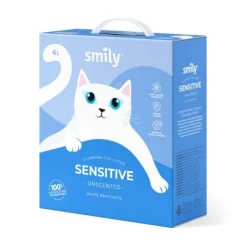 Smily White Bentonite Kattsand Sensitive Unscented