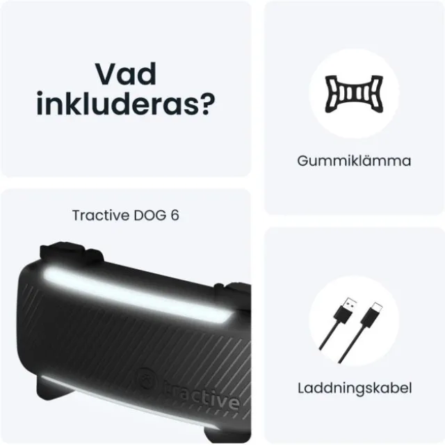 Tractive Dog 6 GPS Hund Svart