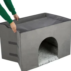Trixie Harvey Hundkoja med Hundtrappa Grå