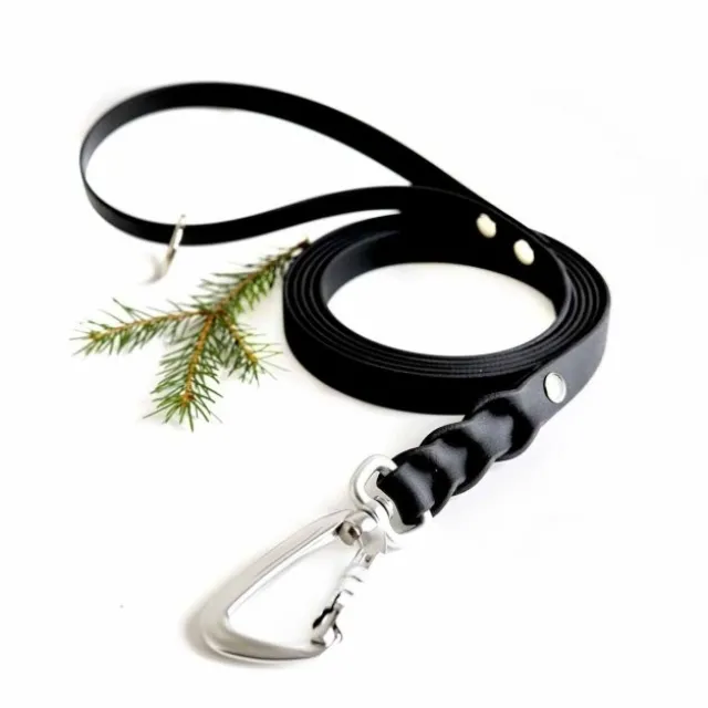 Tyylivoitto Hundkoppel Flätat Twistlock Svart 200 cm
