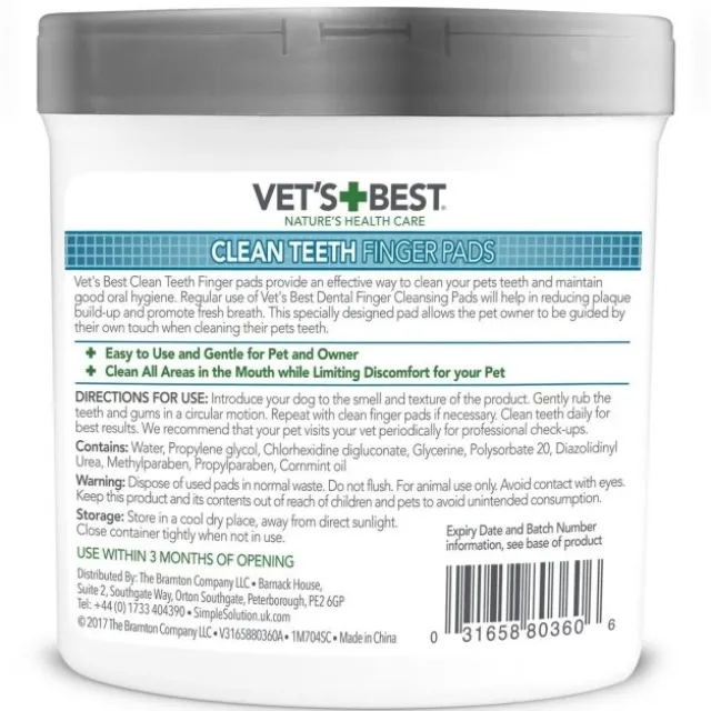 Vet’s Best Clean Teeth Finger Pads 50-pack