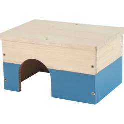 Zolux Nlife Marsvinshus i Trä Blå 30 x 21,2 x 21,2 cm